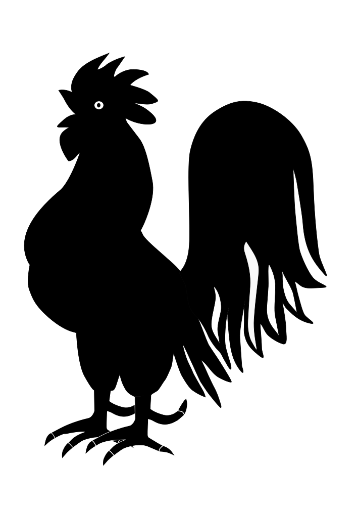 OnlineLabels Clip Art Rooster Silhouette